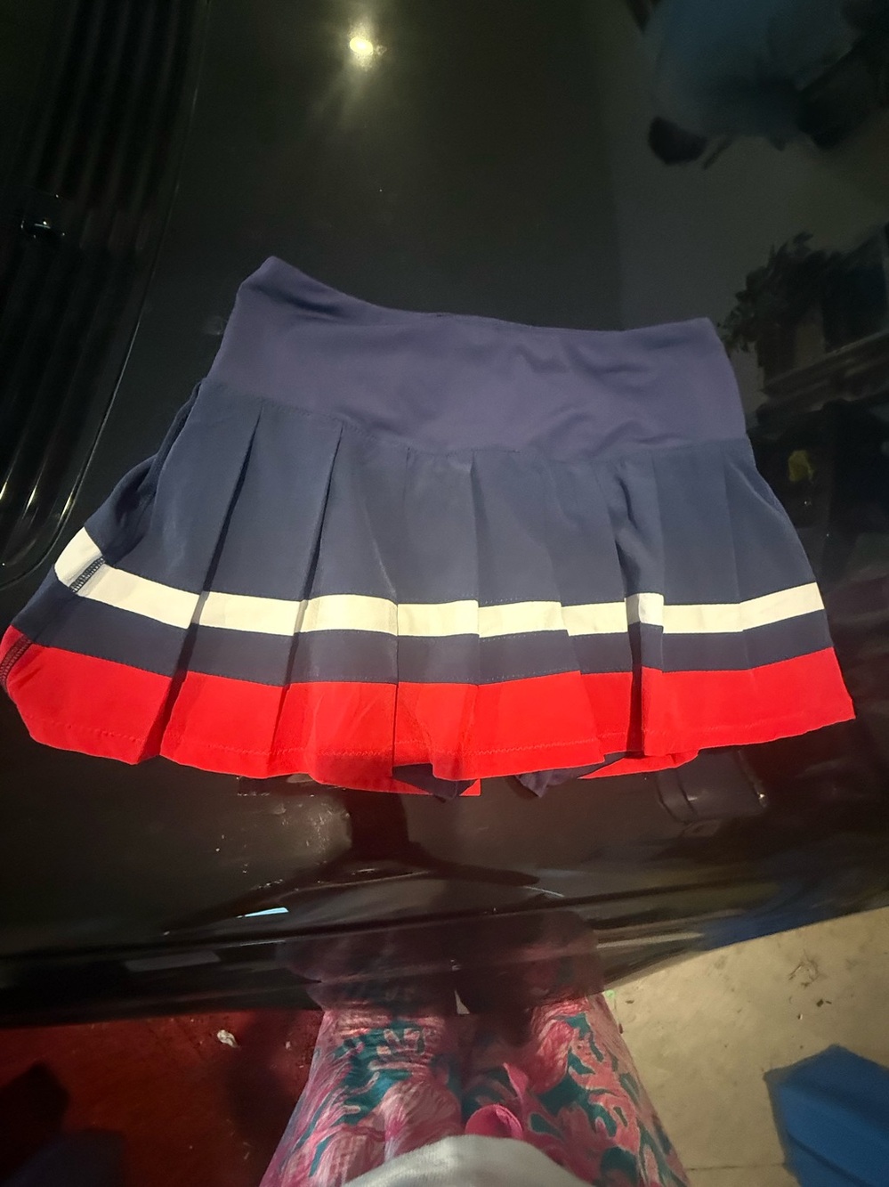 FILA Women’s Navy Red & White Pleated Tennis Skort – Size Medium